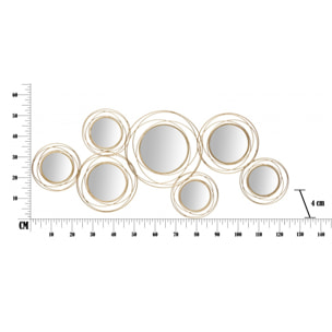 PANNELLO/SPECCHIO GOLD ROUND CM 124,5X4X53,5