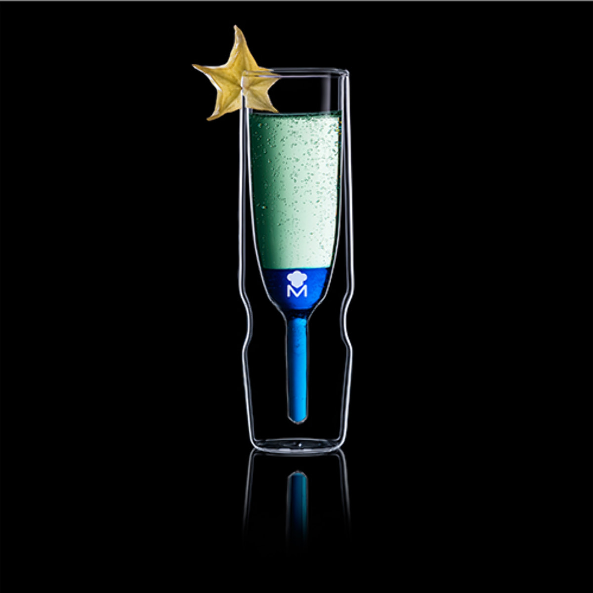 Juego de 2 Copas altas de 190ml de Borosilicato transparente de doble cristal Foodies MasterPRO