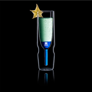 Juego de 2 Copas altas de 190ml de Borosilicato transparente de doble cristal Foodies MasterPRO