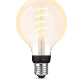 Ampoule LED connectée PHILIPS HUE White Ambiance E27 7W Globe Filament