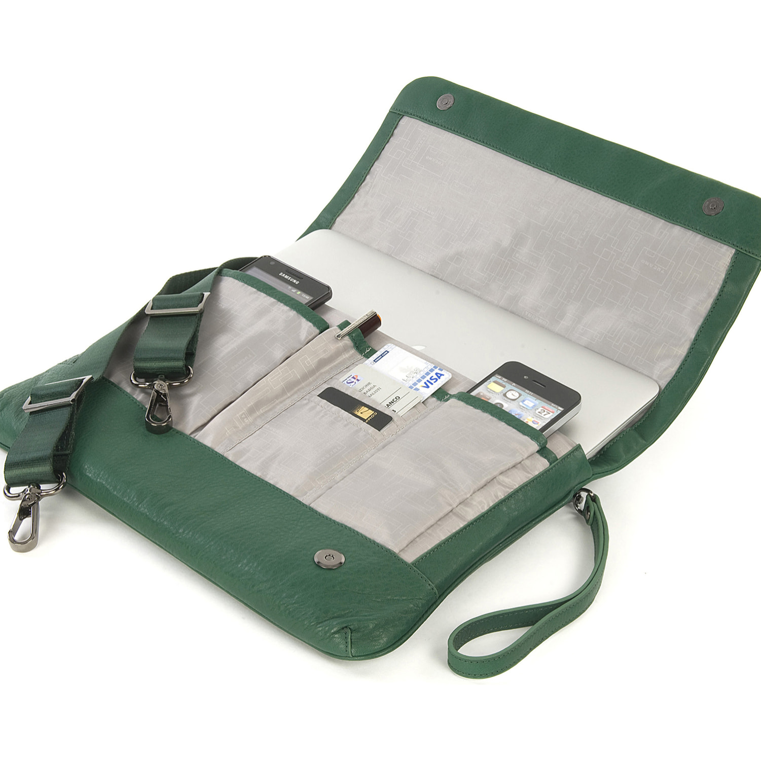 Borsa a tracolla  unisex In Vera pelle Made in Italy 23,5x34x4,5 cm