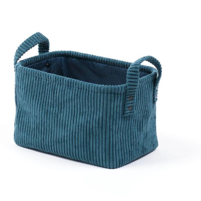 Panier de rangement rectangle COZY bleu