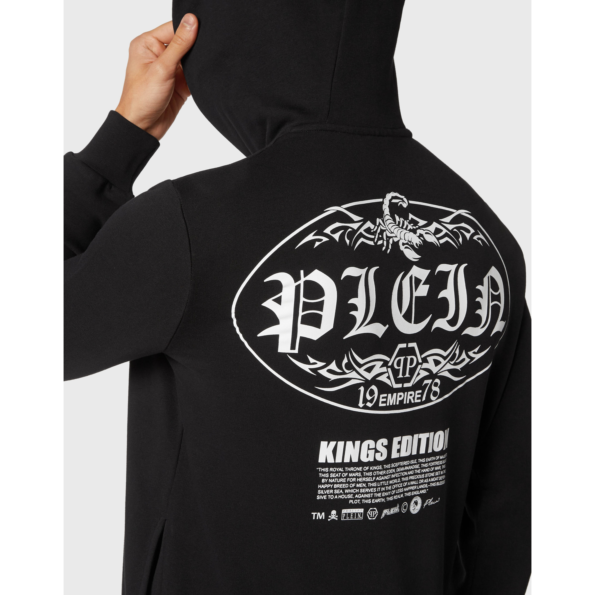 PHILIPP PLEIN Felpa con cappuccio SCORPION