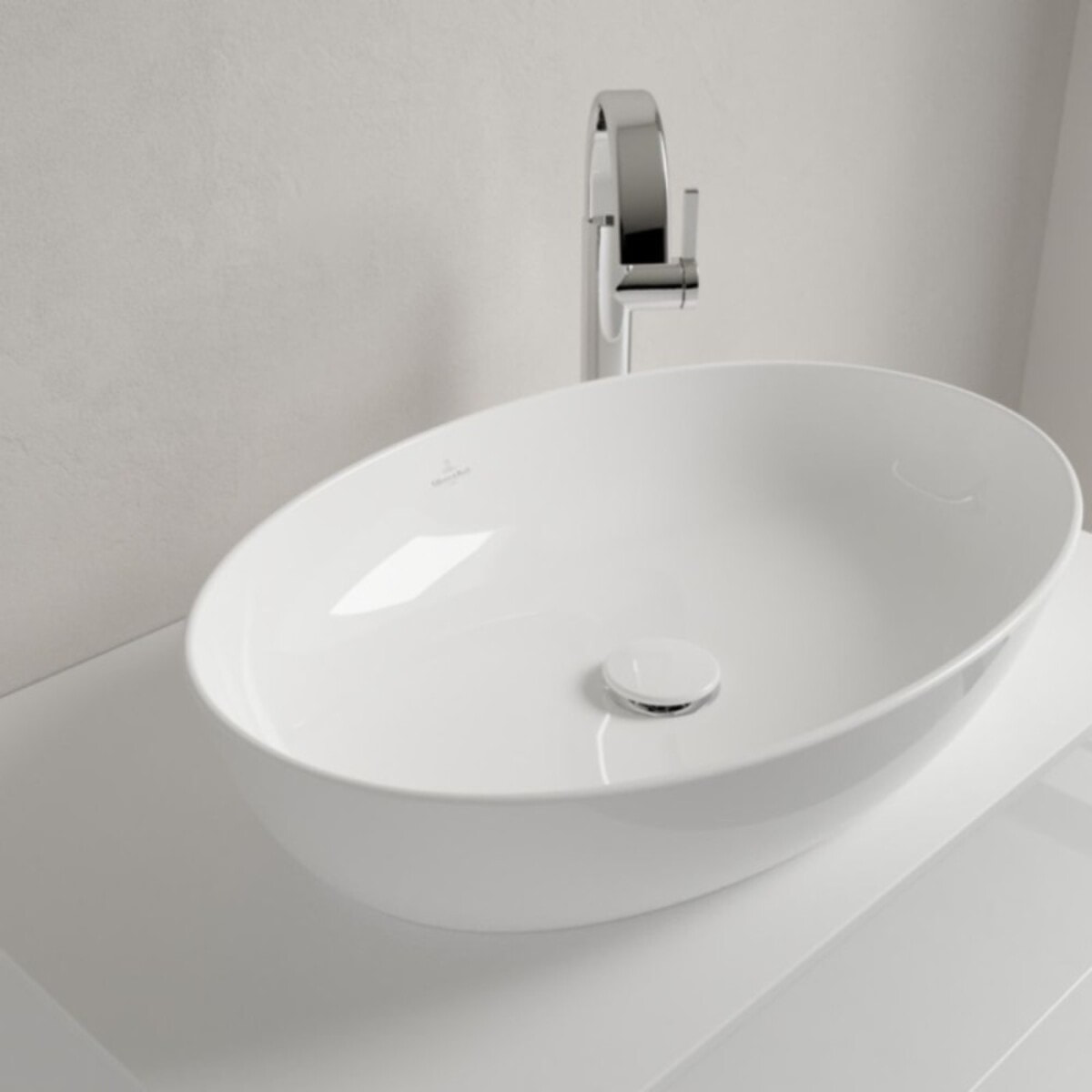 Vasque ovale à poser Artis Stone White CeramicPlus
