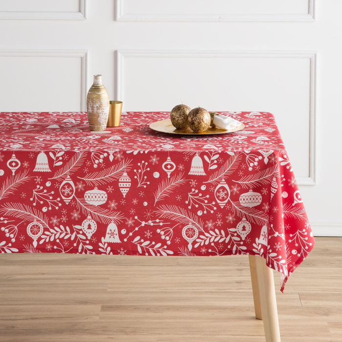 Nappe anti-tâches 100% coton GUIRNALDA ROJO