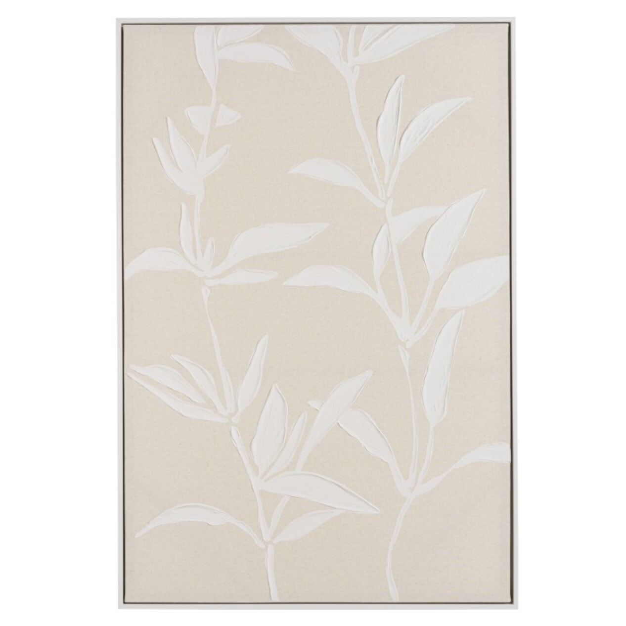 HOMER - Décoration murale 83x123cm motifs fleurs n°2, cadre naturel