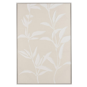 HOMER - Décoration murale 83x123cm motifs fleurs n°2, cadre naturel
