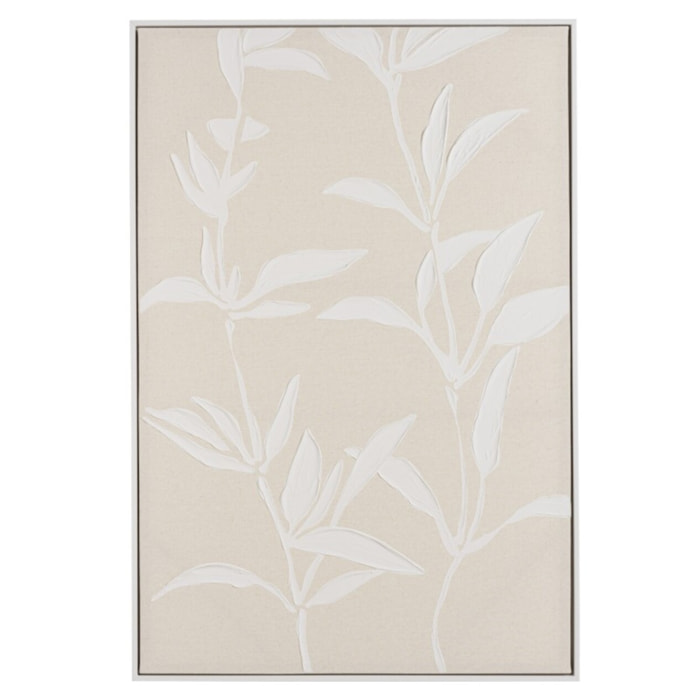 HOMER - Décoration murale 83x123cm motifs fleurs n°2, cadre naturel