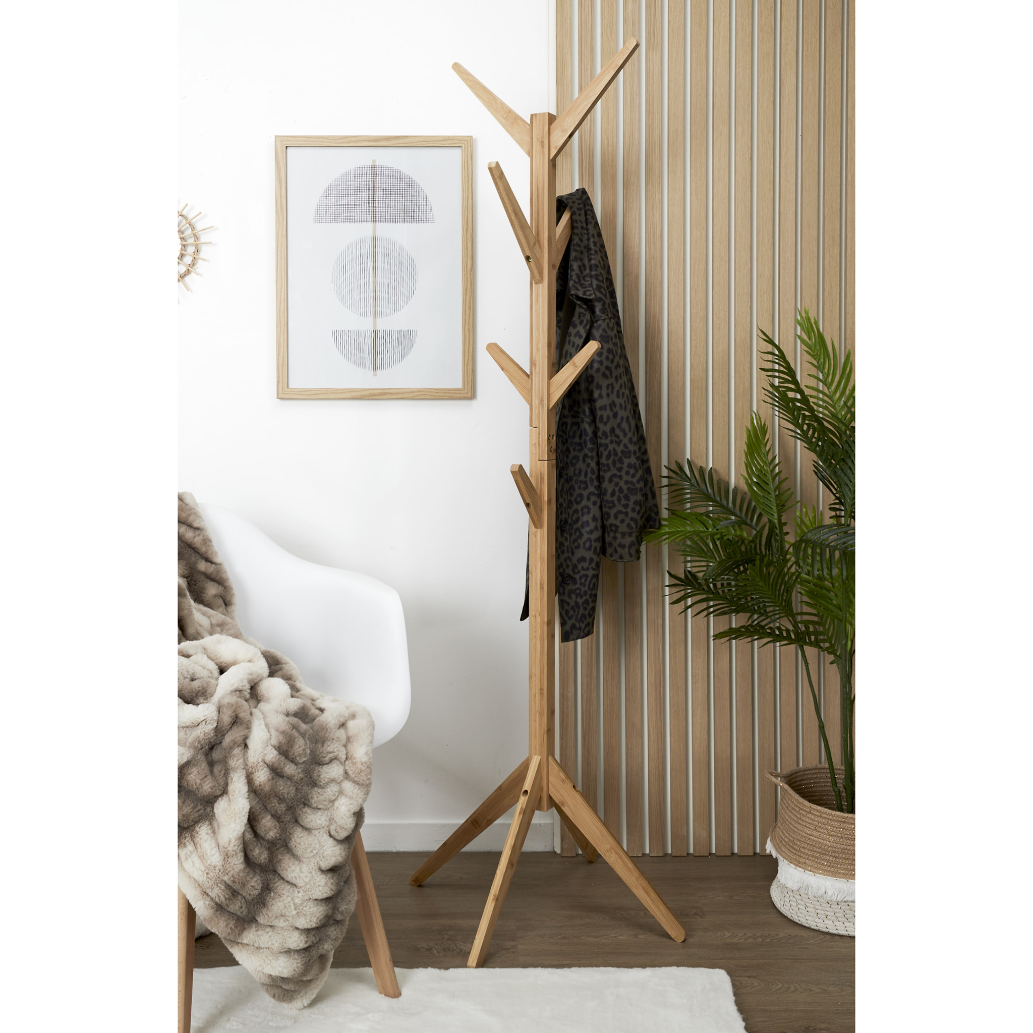 Portemanteau Arbre Bois Naturel 178cm