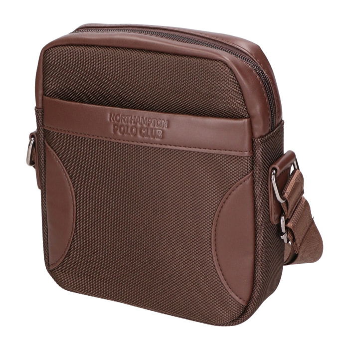Borsa a tracolla uomo - Modello False - Pelle vegana e nylon - 18.0 x 21.0 x 4.0 cm