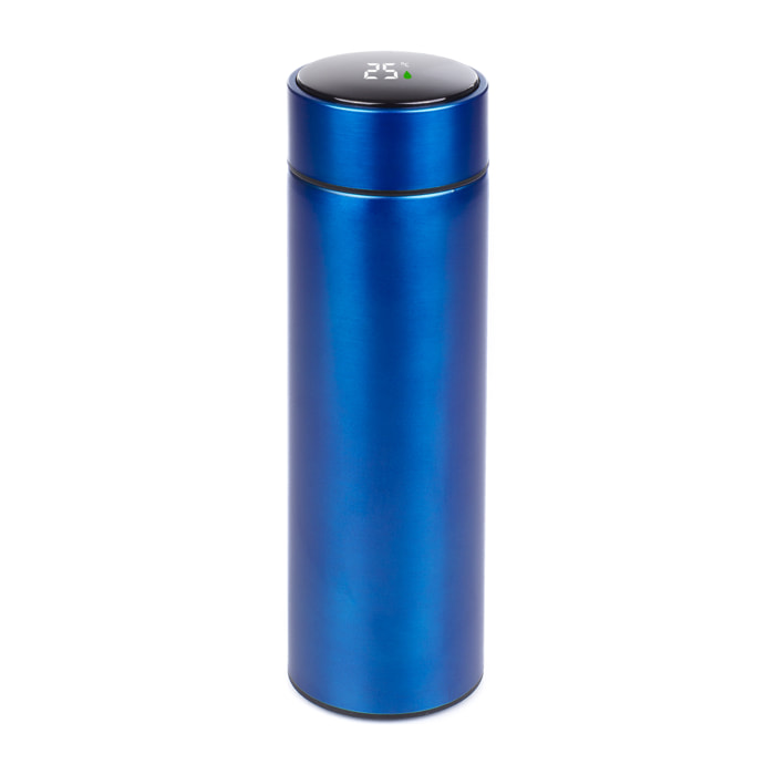 Termos sportivo da 500ml con indicatore di temperatura intelligente. Bottiglia d'acqua isolata sottovuoto, fino a 12 ore di mantenimento del calore.