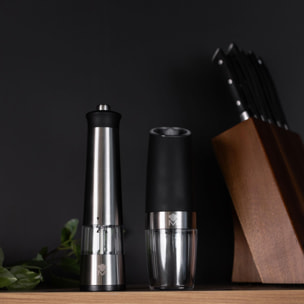 Molinillo de Pimienta eléctrico Ø5,6x22cm en Acero inoxidable FOODIES MasterPRO