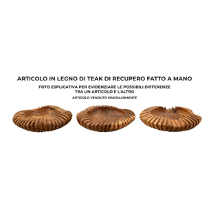 S/TASCHE GERIS IN TEAK RICICLATO CM Ø 35X7 (PEZZI UNICI - NON RIP. IN SERIE)