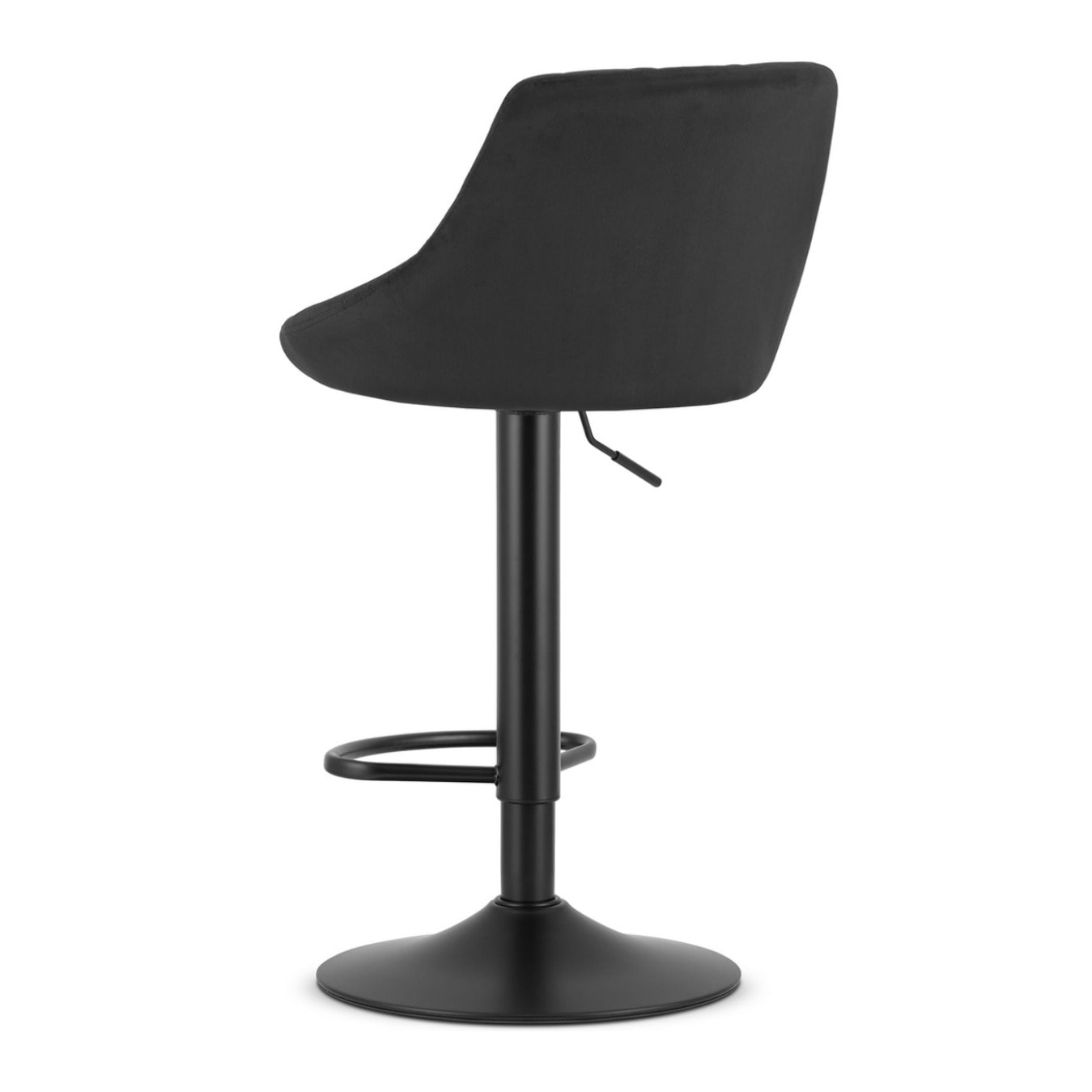 Set di 2 Sgabelli Bar Kast Girevoli in Velluto Nero