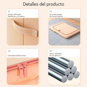 Set super de 3 cajas de almacenamiento de ropa, 24 + 66 + 100 l, plegable, en material textil