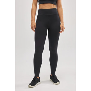 Leggings termici con interno in peluche nero e stile sportivo