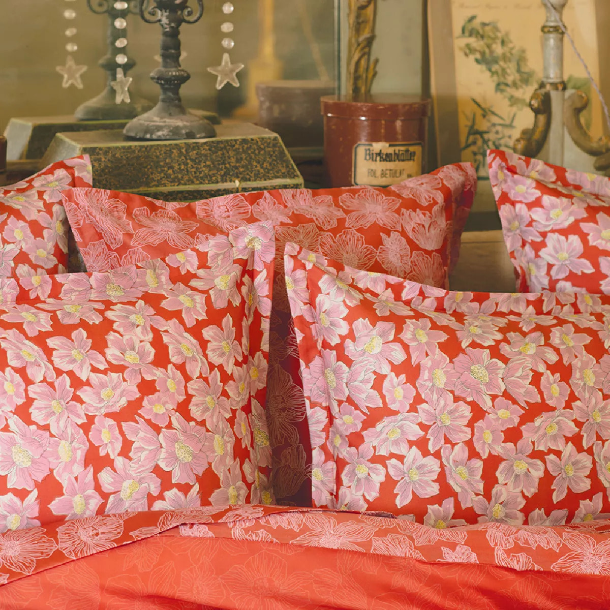 Taie d'oreiller Anemone corail