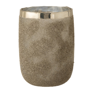 J-Line photophore Frosty Rond - verre - argent - extra large