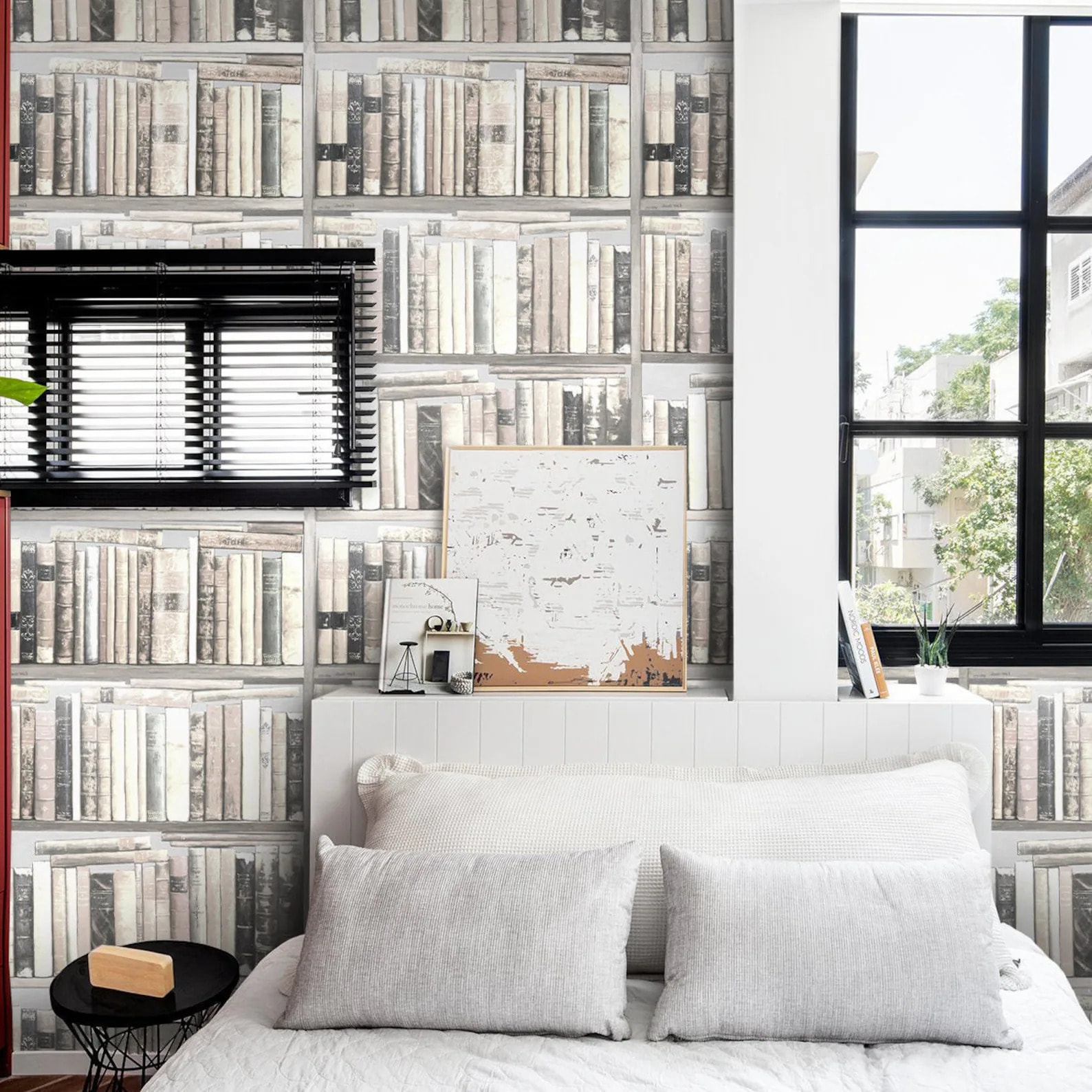 Carta da Parati Libri Bianchi