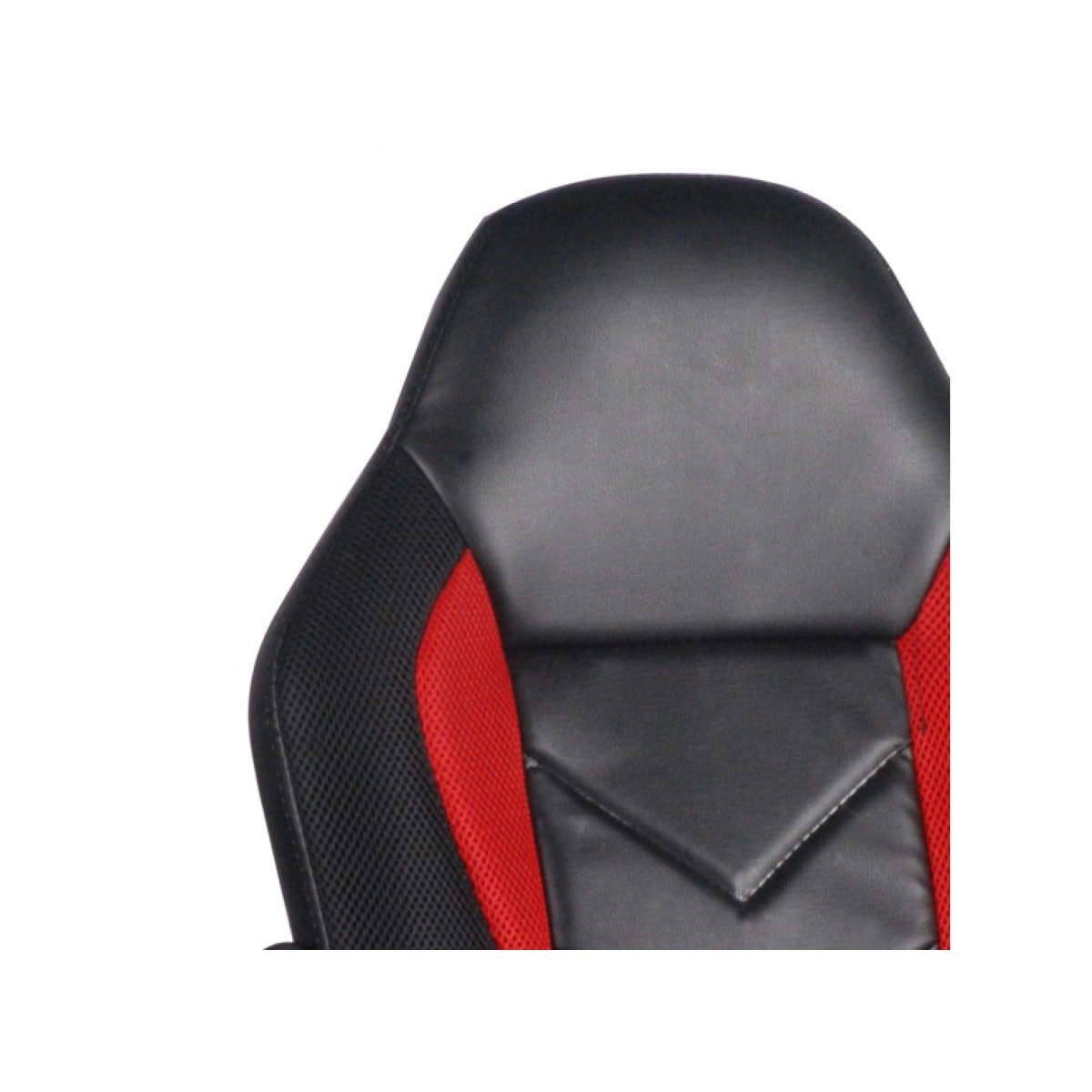 Fauteuil de bureau avec roulettes en simili noir et rouge avec accoudoirs - NEO