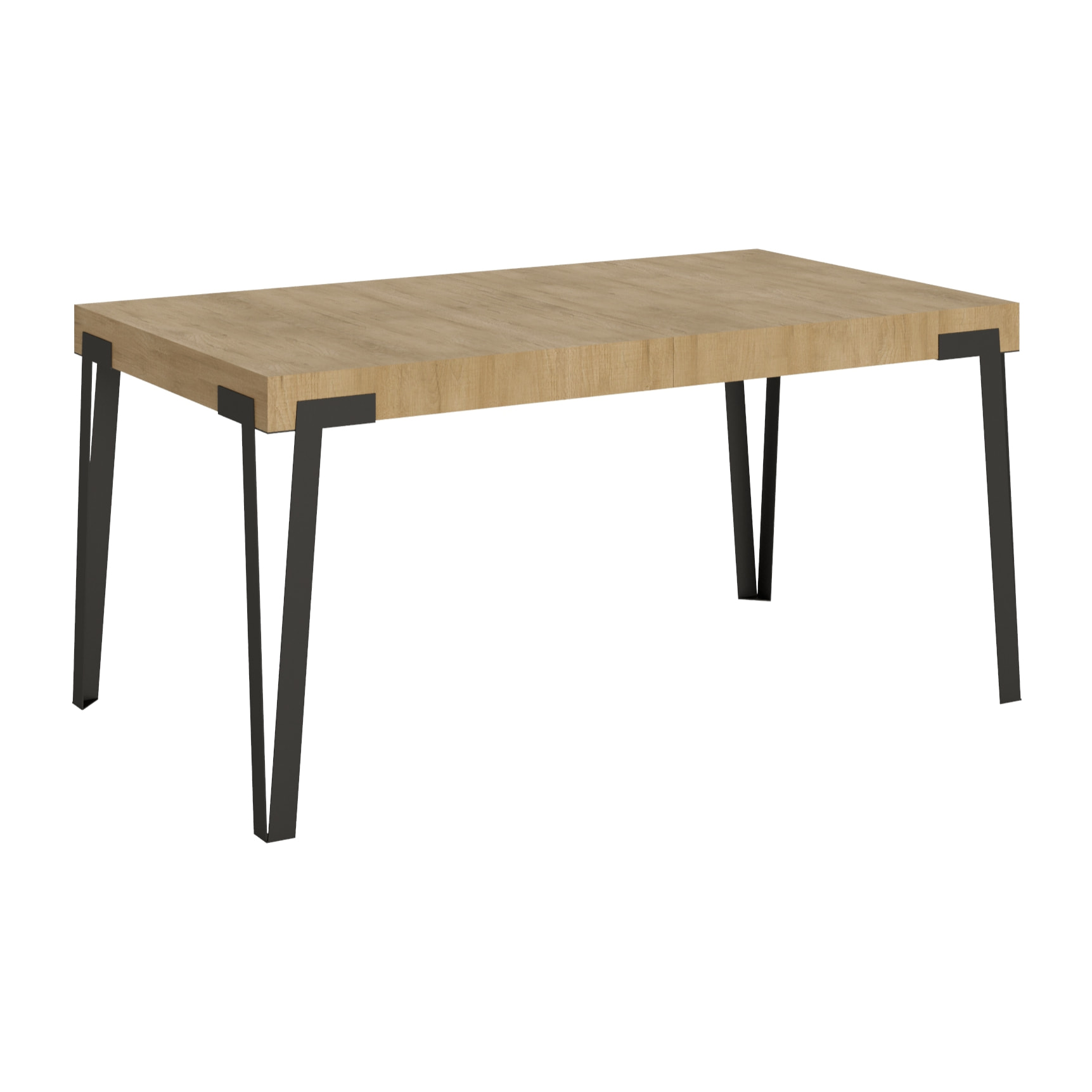 Table extensible 90x160/264 cm Rio Chêne Nature cadre Anthracite