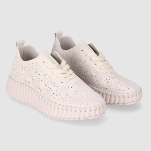 Zapatos de Piel Sintética - Beig - Tacón: 3 cm