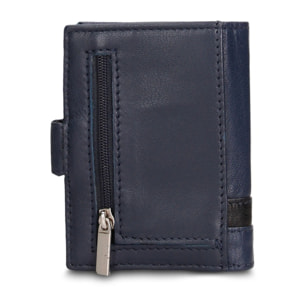 Portafoglio uomo in vera pelle - Modello Novara Chic - Casual - 7.5 x 10.0 x 2.0 cm