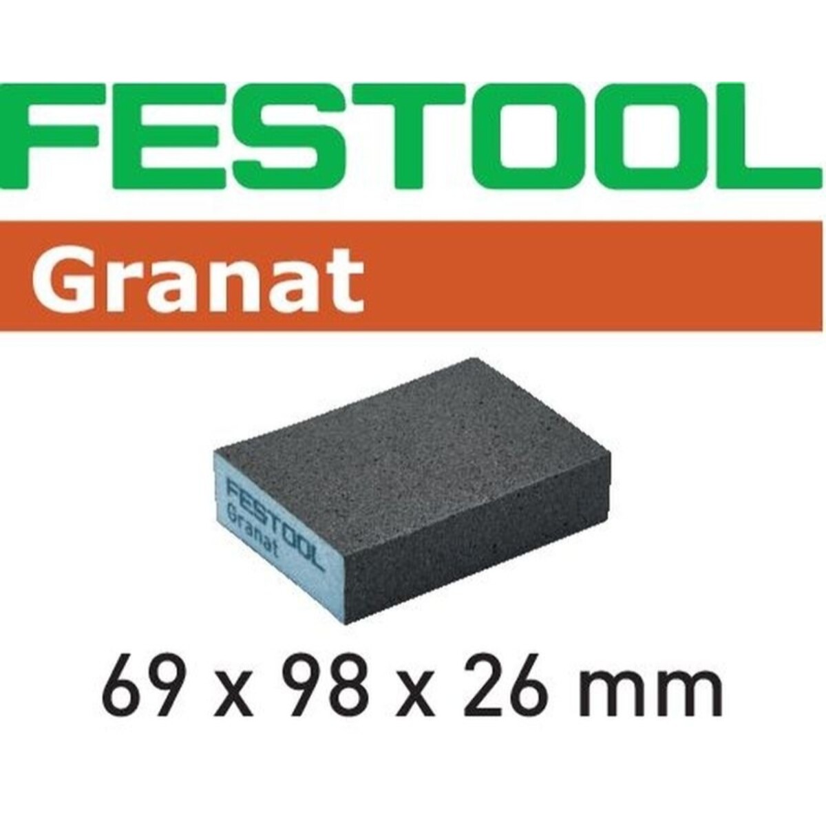 Éponge de ponçage FESTOOL 69x98x26 Grain 60 - Boite de 6 - 201081