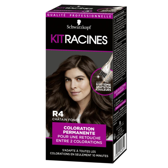 Pack de 2 - Kit Racines - Coloration Racines Permanente - Châtain Foncé R4