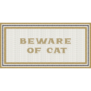 Alfombras vinílicas de Ceramiko - Mosaico romano "Beware of cat"