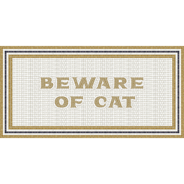 Alfombras vinílicas de Ceramiko - Mosaico romano "Beware of cat"