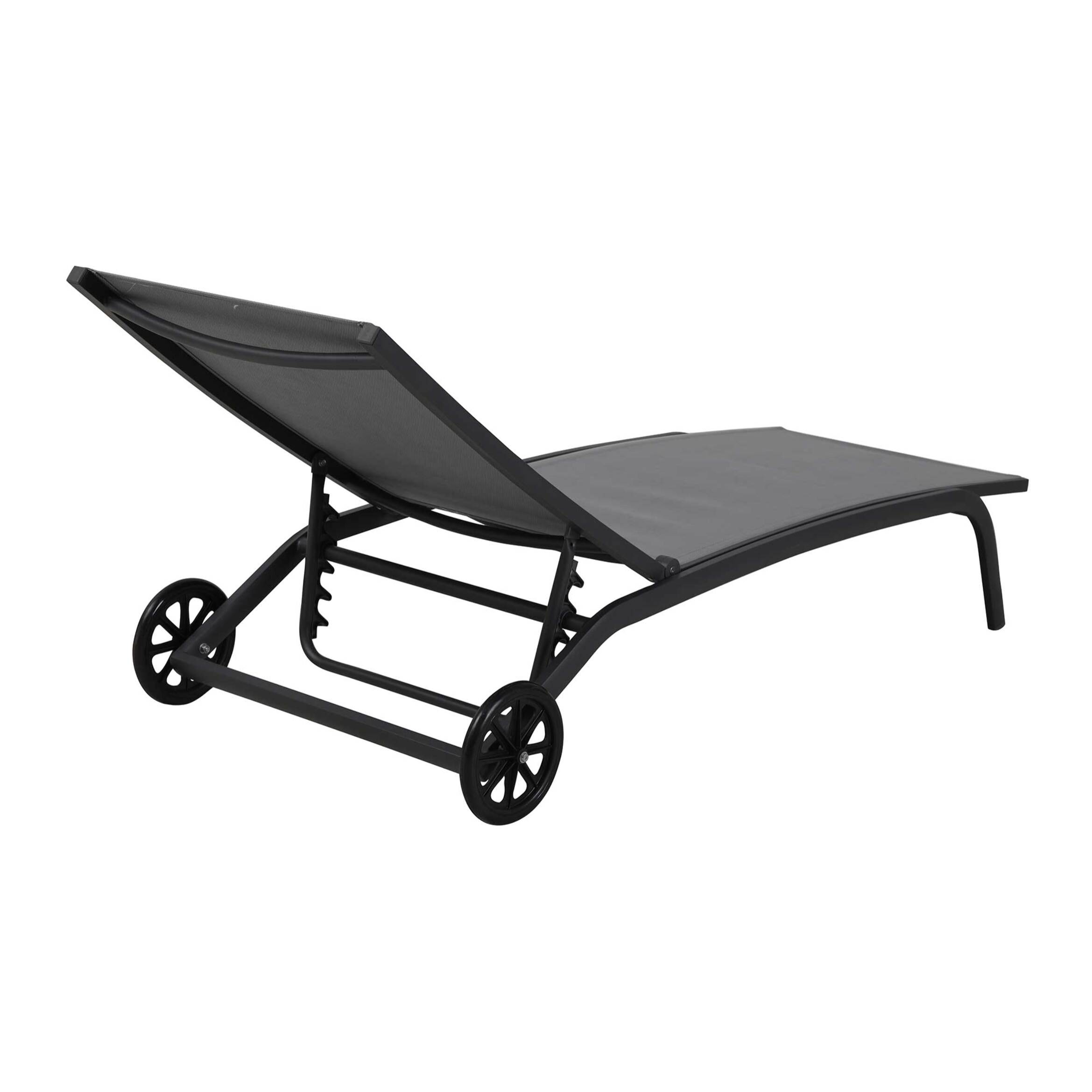 Set 2 Tumbonas – Aluminio y textilene gris