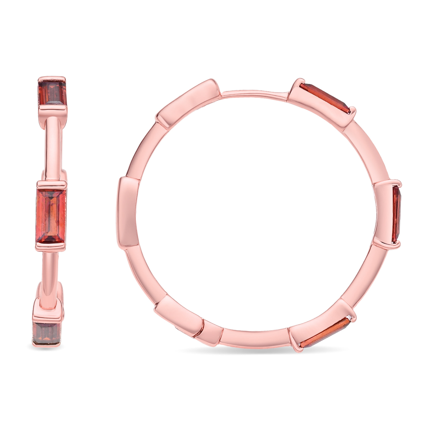 Pendientes Khimet acabado oro rosa 18k