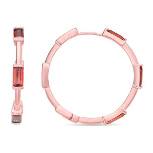 Pendientes Khimet acabado oro rosa 18k
