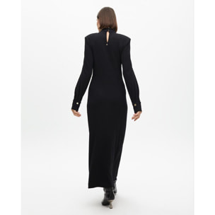 Abito Lungo con Dettaglio al Collo