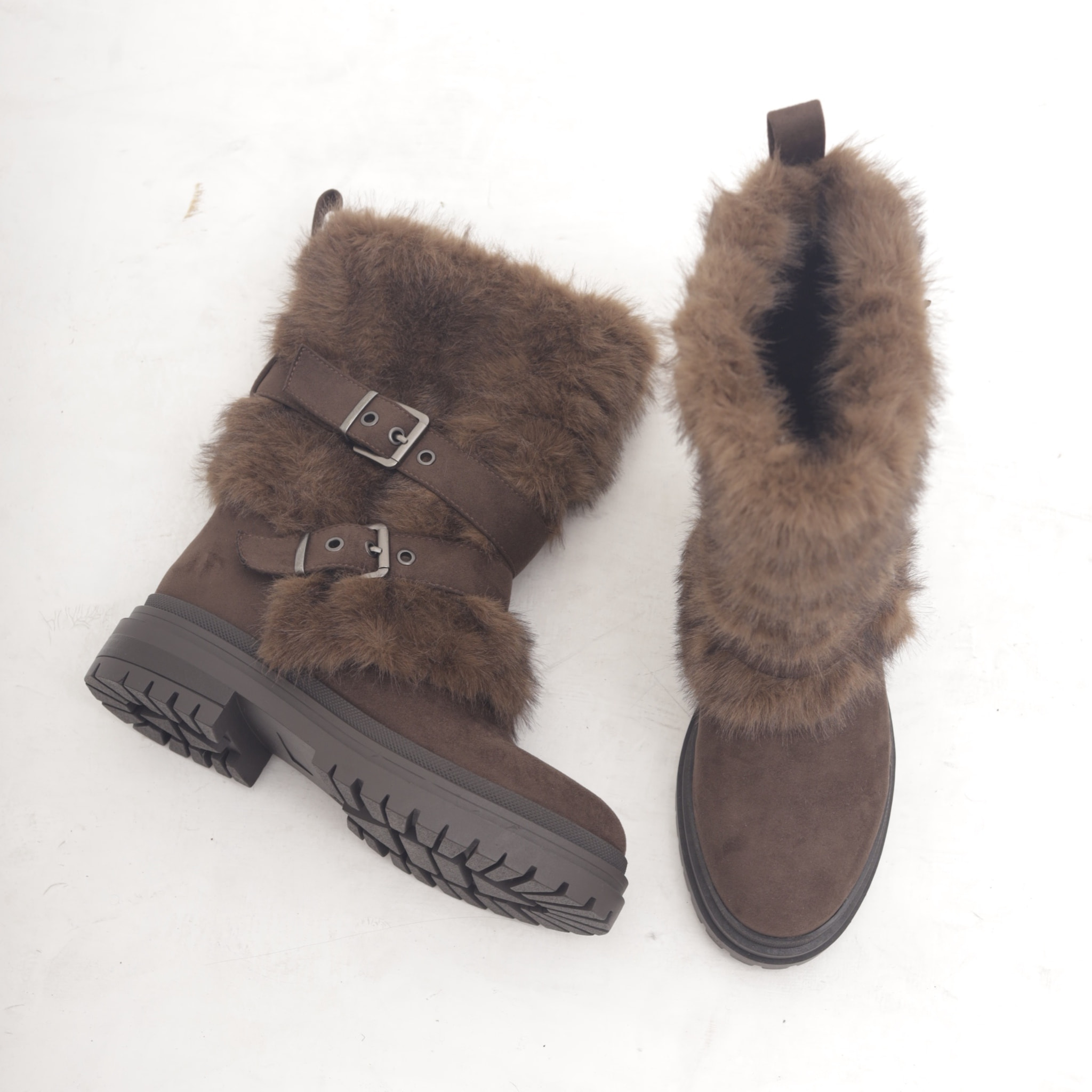 STIVALETTO FUR CINTURINI TESTA DI MORO