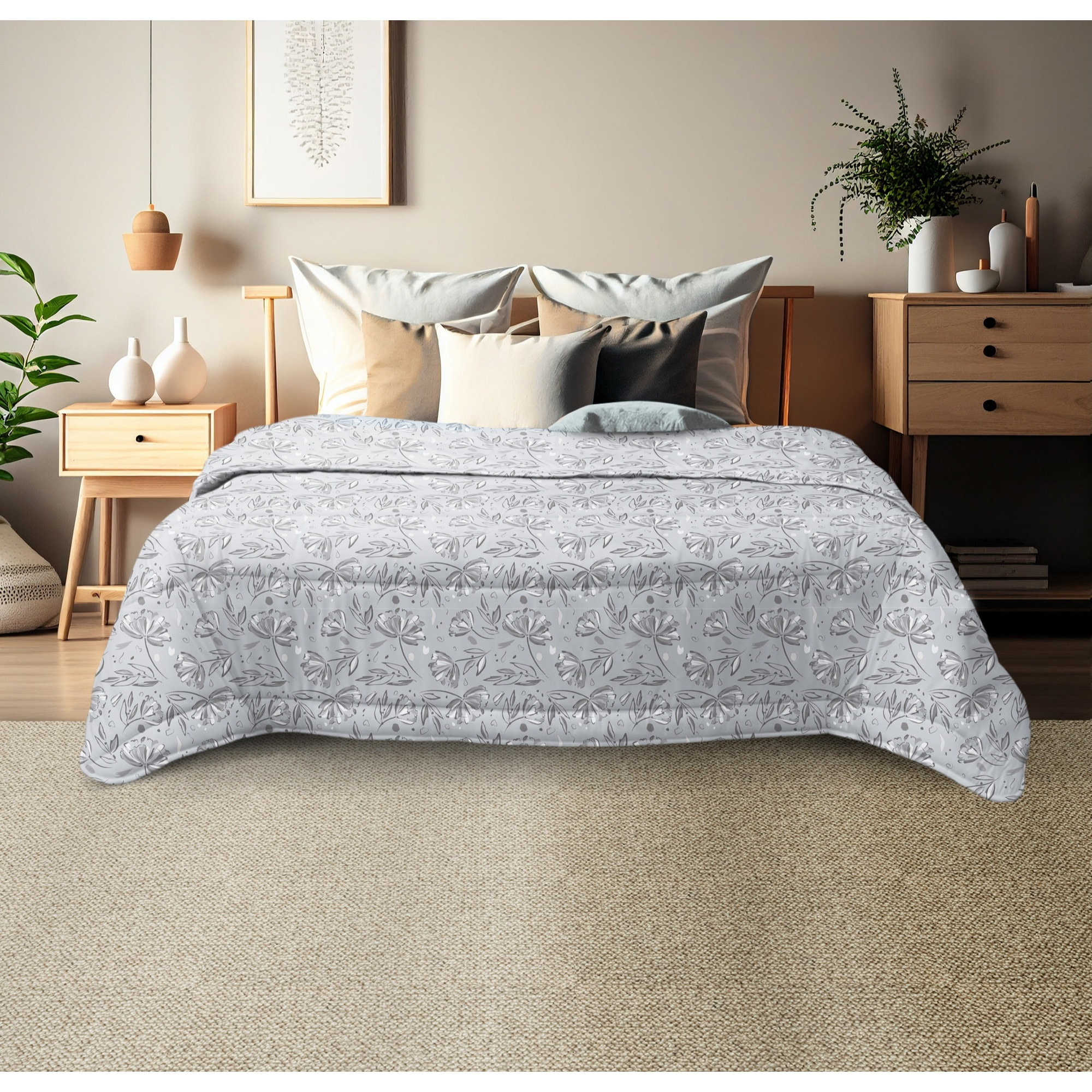 TRAPUNTA INVERNALE MATRIMONIALE VOLANO GRIGIO MADE IN ITALY