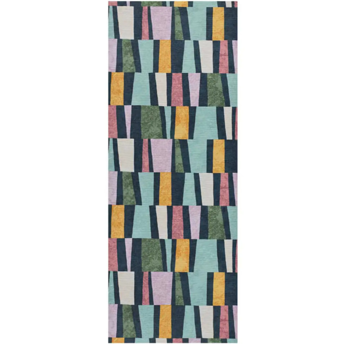 RICCI Alfombra lavable de cocina diseño geométrico Multicolor, varias medidas disponibles.