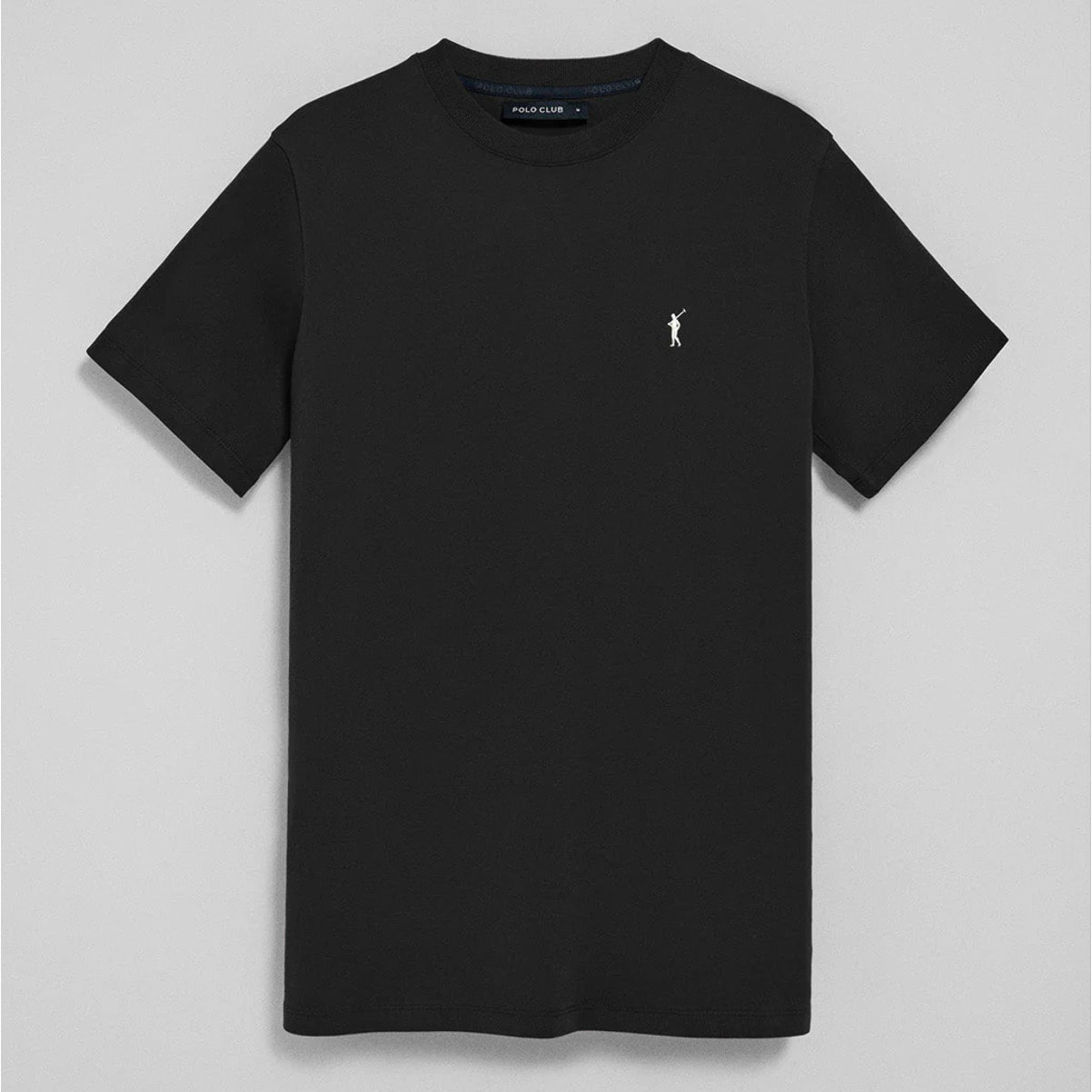 Camiseta negra con cuello redondo y bordado Rigby Go