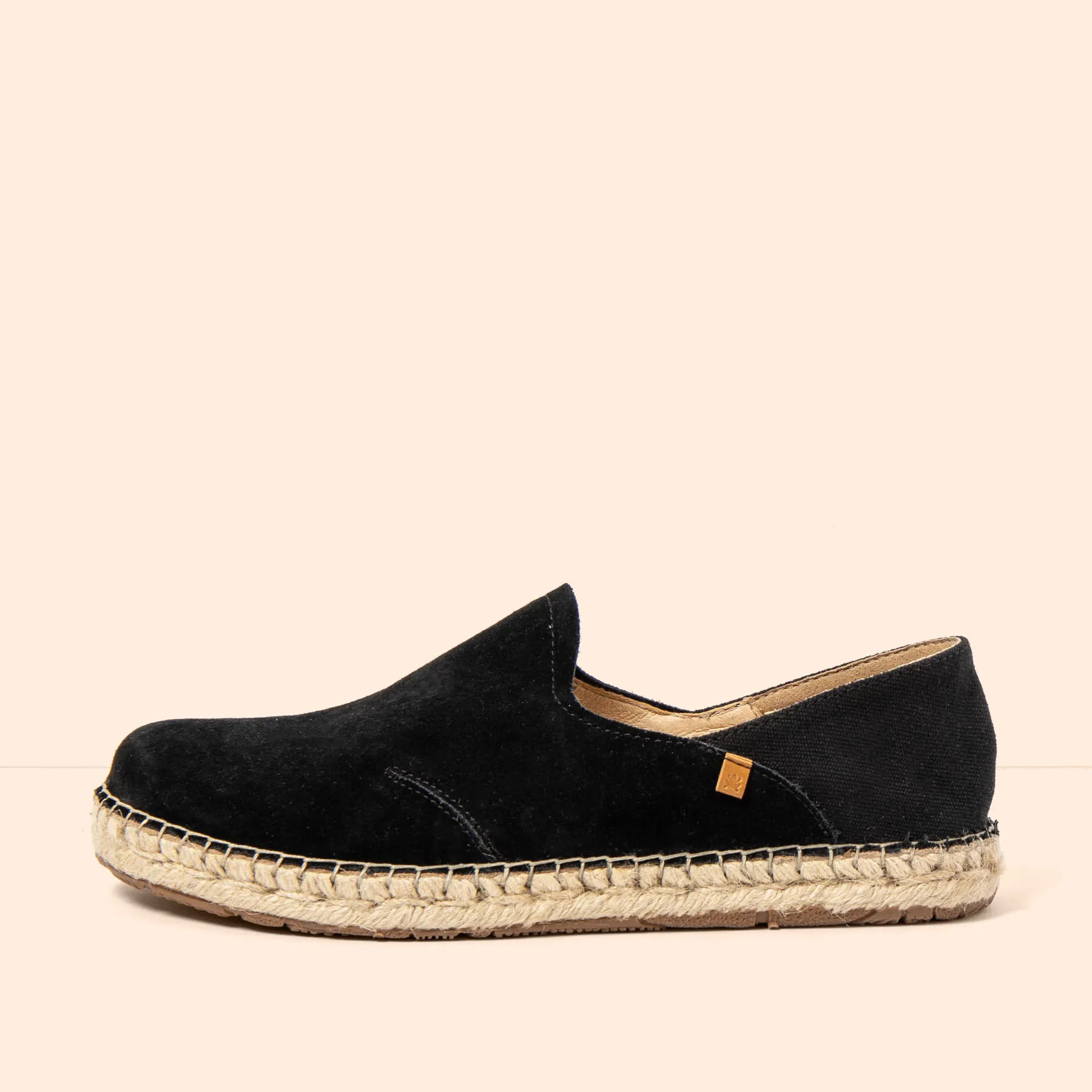 Zapatos N677 SILK SUEDE-COTTON BLACK / CAMPOS color Black