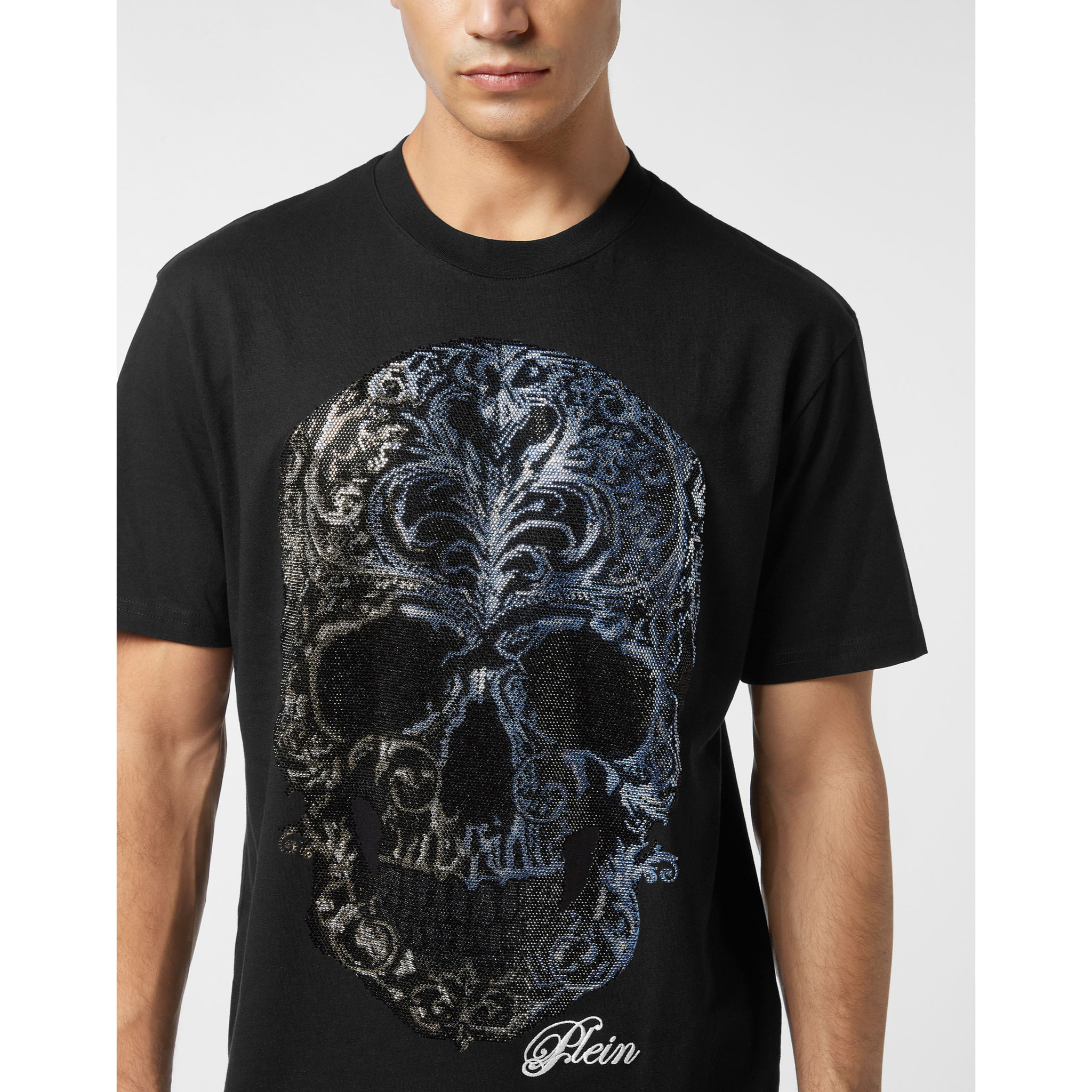 PHILIPP PLEIN Camiseta de cuello redondo y manga corta SKULL
