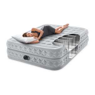 Intex Materasso Dura-Beam Supreme Air-Flow Autogonfiante, 152x203x51 cm