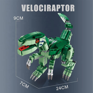 Velociraptor trasformabile in robot + veicolo, 256 pezzi.