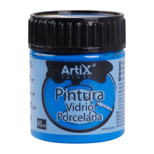 Pack 6 Uds. PINTURA CERÁMICA Y CRISTAL 45 ml COLOR AZUL