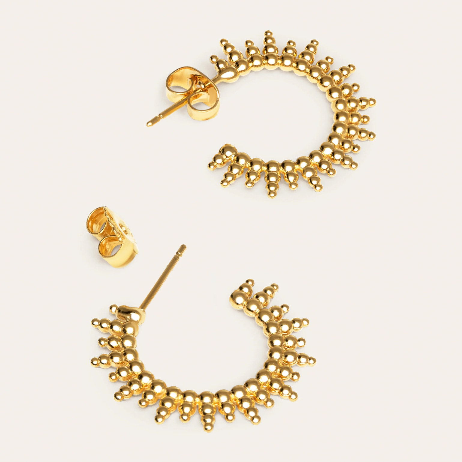 Orecchino Pebbles Sun Placcato Oro