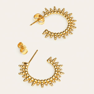 Orecchino Pebbles Sun Placcato Oro