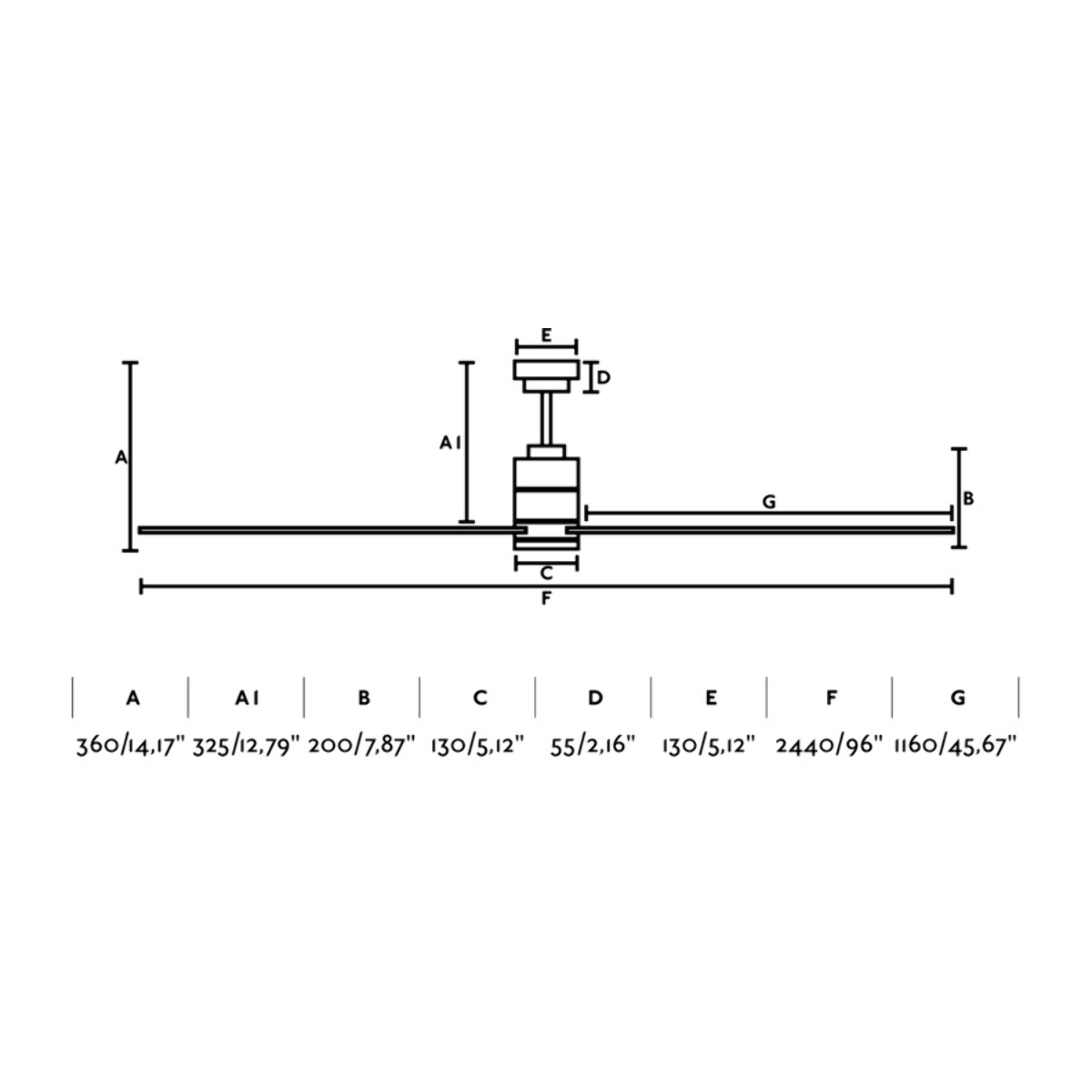 MANHATTAN XL LED Ventilatore nichel opaco DC