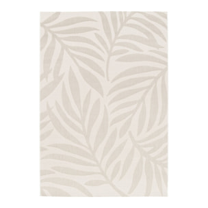 Tapis intérieur/extérieur motif végétal beige polyester recyclé Kate 160x230cm