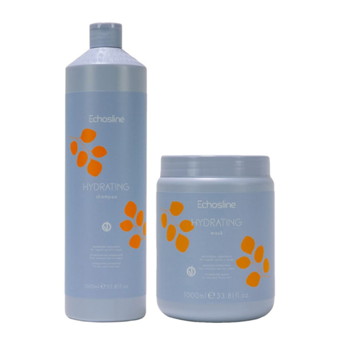 ECHOSLINE Kit Hydrating Shampoo 1000ml + Mask 1000ml