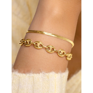 Bracciale Lisse S Placcato Oro